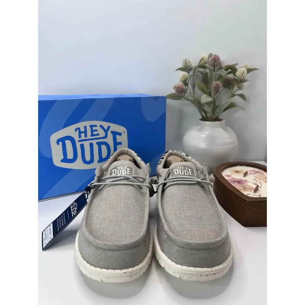 New Hey Dude Wally Funk Jacquard Slip-On Casual Loafers Gray Men's 9 NWB - Picture 2 of 10